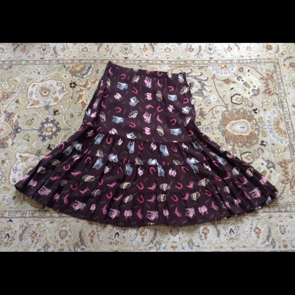 Cowboy print skirt